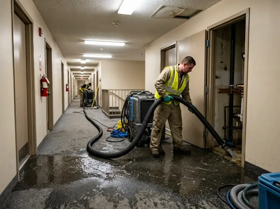 multi-unit-apartment-hallway-f-005 — frequently asked questions, Emergency Burst Pipe Water Extraction & Removal in La Puent…